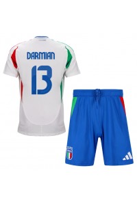 Italia Matteo Darmian #13 Babyklær Borte Fotballdrakt til barn EM 2024 Korte ermer (+ Korte bukser)